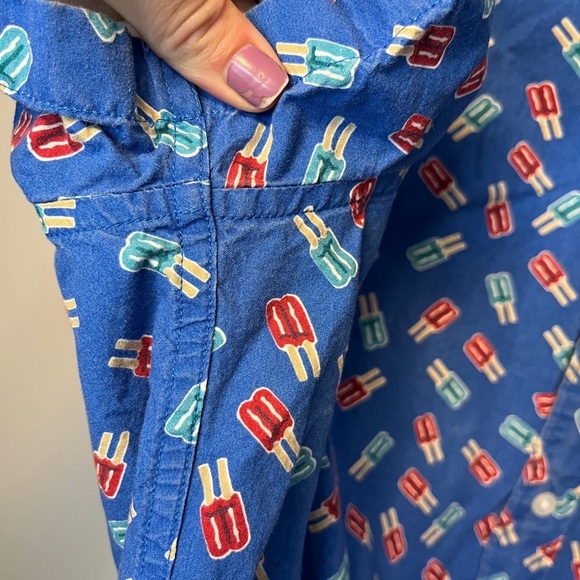 J.Crew Popsicle Bomb Pop Button Down Short Sleeve Shirt M - Picture 5 of 10